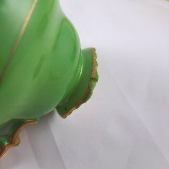 Trimont Gold Floral Tea Cup Saucer Hand Painted Green Collectible Vintage - Picture 10 of 16
